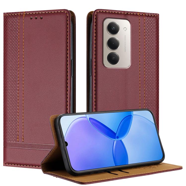 Stitching Design Scratch-Resistant Vegan Leather Phone Case, For Redmi 15 5G Global/15 4G SEA 169.5mm, For Redmi 15 5G / 4G EU 171mm, For Redmi 15C 5G / 4G Global 171, For Redmi A5 4G 173.3mm, For Redmi A5 4G 171.7mm / Poco C71                         ...