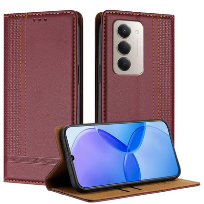 Stitching Design Scratch-Resistant Vegan Leather Phone Case, For Redmi 15 5G Global/15 4G SEA 169.5mm, For Redmi 15 5G / 4G EU 171mm, For Redmi 15C 5G / 4G Global 171, For Redmi A5 4G 173.3mm, For Redmi A5 4G 171.7mm / Poco C71                         ...