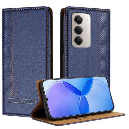 Stitching Design Scratch-Resistant Vegan Leather Phone Case, For Redmi 15 5G Global/15 4G SEA 169.5mm, For Redmi 15 5G / 4G EU 171mm, For Redmi 15C 5G / 4G Global 171, For Redmi A5 4G 173.3mm, For Redmi A5 4G 171.7mm / Poco C71                         ...