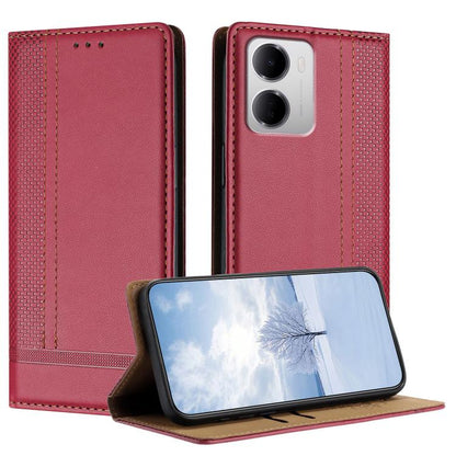 Stitching Design Scratch-Resistant Vegan Leather Phone Case, For Redmi K90 Max 5G, For Redmi 15a 5G, For Redmi A7 Pro 4G 171mm, For Redmi Turbo 5 Max 5G, For Redmi Turbo 5 5G / Poco X8 Pro 5G, For Redmi Note 15 Pro+ 5G Global 163.3                     ...