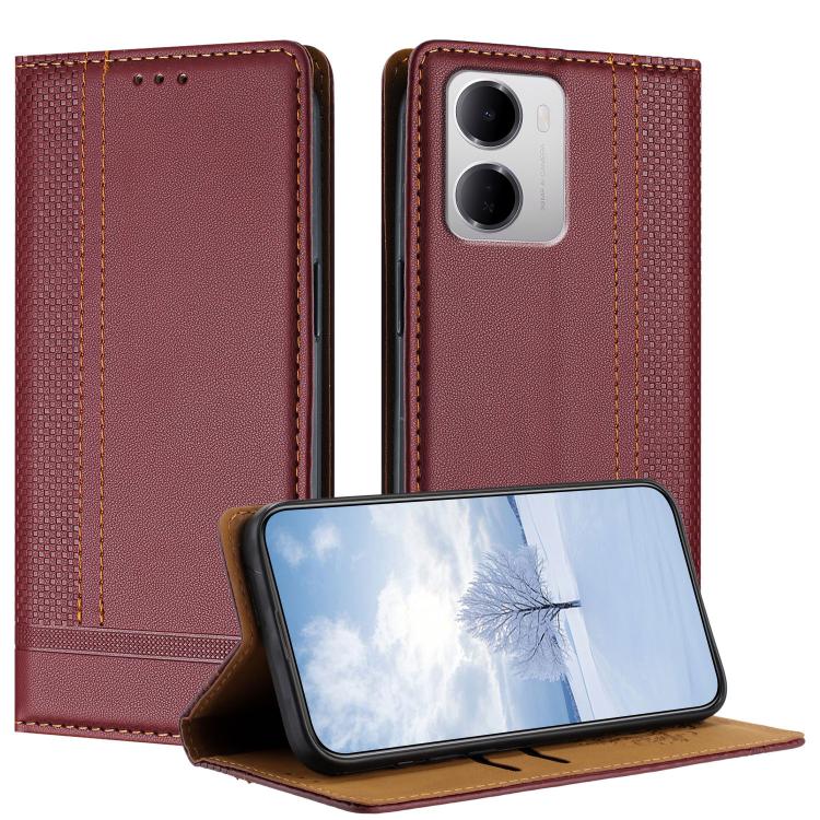 Stitching Design Scratch-Resistant Vegan Leather Phone Case, For Redmi K90 Max 5G, For Redmi 15a 5G, For Redmi A7 Pro 4G 171mm, For Redmi Turbo 5 Max 5G, For Redmi Turbo 5 5G / Poco X8 Pro 5G, For Redmi Note 15 Pro+ 5G Global 163.3                     ...