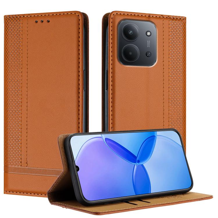 Stitching Design Scratch-Resistant Vegan Leather Phone Case, For Redmi 15 5G Global/15 4G SEA 169.5mm, For Redmi 15 5G / 4G EU 171mm, For Redmi 15C 5G / 4G Global 171, For Redmi A5 4G 173.3mm, For Redmi A5 4G 171.7mm / Poco C71                         ...