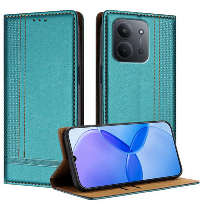 Stitching Design Scratch-Resistant Vegan Leather Phone Case, For Redmi 15 5G Global/15 4G SEA 169.5mm, For Redmi 15 5G / 4G EU 171mm, For Redmi 15C 5G / 4G Global 171, For Redmi A5 4G 173.3mm, For Redmi A5 4G 171.7mm / Poco C71                         ...