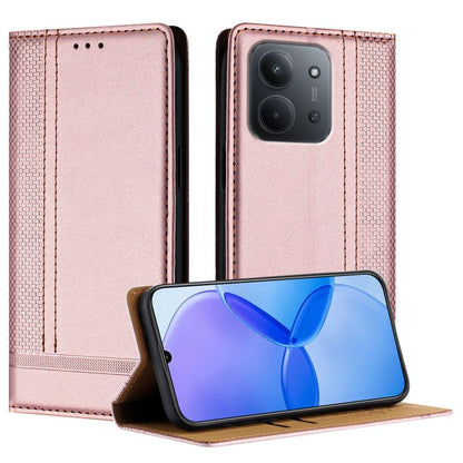 Stitching Design Scratch-Resistant Vegan Leather Phone Case, For Redmi 15 5G Global/15 4G SEA 169.5mm, For Redmi 15 5G / 4G EU 171mm, For Redmi 15C 5G / 4G Global 171, For Redmi A5 4G 173.3mm, For Redmi A5 4G 171.7mm / Poco C71                         ...