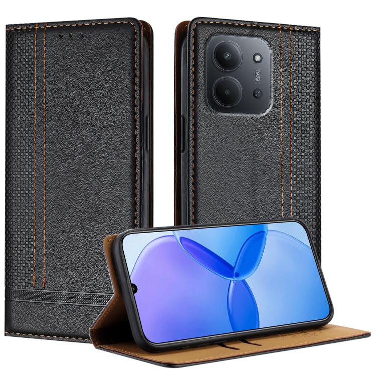 Stitching Design Scratch-Resistant Vegan Leather Phone Case, For Redmi 15 5G Global/15 4G SEA 169.5mm, For Redmi 15 5G / 4G EU 171mm, For Redmi 15C 5G / 4G Global 171, For Redmi A5 4G 173.3mm, For Redmi A5 4G 171.7mm / Poco C71                         ...