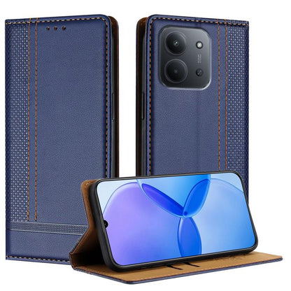 Stitching Design Scratch-Resistant Vegan Leather Phone Case, For Redmi K90 Max 5G, For Redmi 15a 5G, For Redmi A7 Pro 4G 171mm, For Redmi Turbo 5 Max 5G, For Redmi Turbo 5 5G / Poco X8 Pro 5G, For Redmi Note 15 Pro+ 5G Global 163.3                     ...