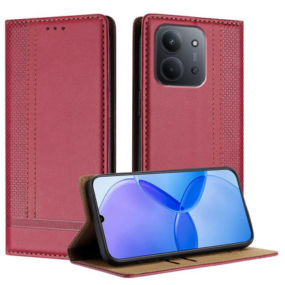 Stitching Design Scratch-Resistant Vegan Leather Phone Case, For Redmi K90 Max 5G, For Redmi 15a 5G, For Redmi A7 Pro 4G 171mm, For Redmi Turbo 5 Max 5G, For Redmi Turbo 5 5G / Poco X8 Pro 5G, For Redmi Note 15 Pro+ 5G Global 163.3                     ...