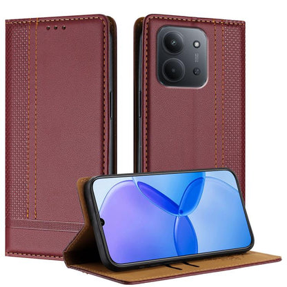 Stitching Design Scratch-Resistant Vegan Leather Phone Case, For Redmi K90 Max 5G, For Redmi 15a 5G, For Redmi A7 Pro 4G 171mm, For Redmi Turbo 5 Max 5G, For Redmi Turbo 5 5G / Poco X8 Pro 5G, For Redmi Note 15 Pro+ 5G Global 163.3                     ...