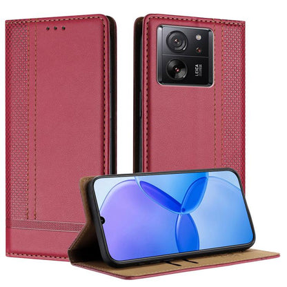 Stitching Design Scratch-Resistant Vegan Leather Phone Case, For Redmi K60 Ultra, For Redmi K70, For Redmi 12 4G, For Redmi Note 12S, For Redmi Note 12 4G Global, For Redmi Note 12 Turbo, For Redmi Note 12 Pro+ Global, For Redmi Note 12 Pro 5G Global  ...