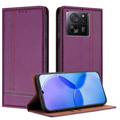 Stitching Design Scratch-Resistant Vegan Leather Phone Case, For Redmi K60 Ultra, For Redmi K70, For Redmi 12 4G, For Redmi Note 12S, For Redmi Note 12 4G Global, For Redmi Note 12 Turbo, For Redmi Note 12 Pro+ Global, For Redmi Note 12 Pro 5G Global  ...