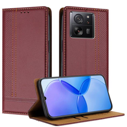 Stitching Design Scratch-Resistant Vegan Leather Phone Case, For Redmi K60 Ultra, For Redmi K70, For Redmi 12 4G, For Redmi Note 12S, For Redmi Note 12 4G Global, For Redmi Note 12 Turbo, For Redmi Note 12 Pro+ Global, For Redmi Note 12 Pro 5G Global  ...