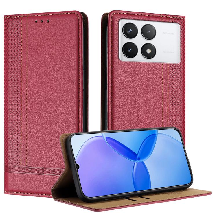 Stitching Design Scratch-Resistant Vegan Leather Phone Case, For Redmi K60 Ultra, For Redmi K70, For Redmi 12 4G, For Redmi Note 12S, For Redmi Note 12 4G Global, For Redmi Note 12 Turbo, For Redmi Note 12 Pro+ Global, For Redmi Note 12 Pro 5G Global  ...