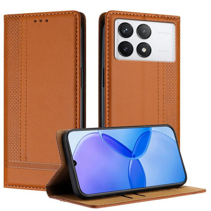 Stitching Design Scratch-Resistant Vegan Leather Phone Case, For Redmi K60 Ultra, For Redmi K70, For Redmi 12 4G, For Redmi Note 12S, For Redmi Note 12 4G Global, For Redmi Note 12 Turbo, For Redmi Note 12 Pro+ Global, For Redmi Note 12 Pro 5G Global  ...