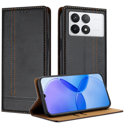 Stitching Design Scratch-Resistant Vegan Leather Phone Case, For Redmi K60 Ultra, For Redmi K70, For Redmi 12 4G, For Redmi Note 12S, For Redmi Note 12 4G Global, For Redmi Note 12 Turbo, For Redmi Note 12 Pro+ Global, For Redmi Note 12 Pro 5G Global  ...