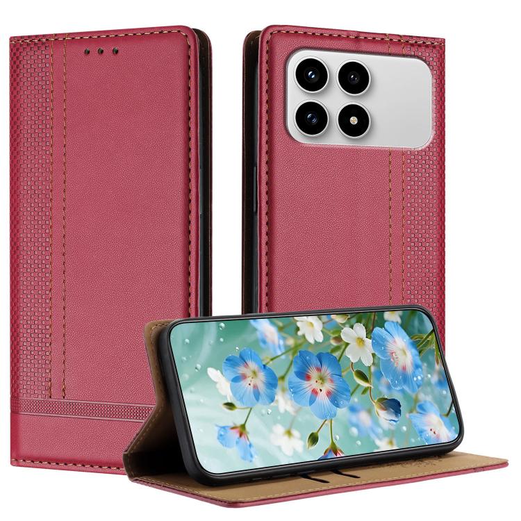 Stitching Design Scratch-Resistant Vegan Leather Phone Case, For Redmi K90 Max 5G, For Redmi 15a 5G, For Redmi A7 Pro 4G 171mm, For Redmi Turbo 5 Max 5G, For Redmi Turbo 5 5G / Poco X8 Pro 5G, For Redmi Note 15 Pro+ 5G Global 163.3                     ...