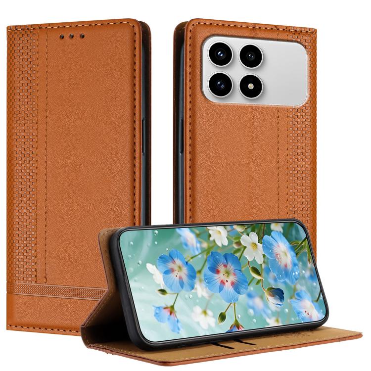 Stitching Design Scratch-Resistant Vegan Leather Phone Case, For Redmi K90 Max 5G, For Redmi 15a 5G, For Redmi A7 Pro 4G 171mm, For Redmi Turbo 5 Max 5G, For Redmi Turbo 5 5G / Poco X8 Pro 5G, For Redmi Note 15 Pro+ 5G Global 163.3                     ...