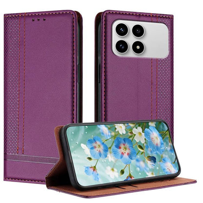 Stitching Design Scratch-Resistant Vegan Leather Phone Case, For Redmi K90 Max 5G, For Redmi 15a 5G, For Redmi A7 Pro 4G 171mm, For Redmi Turbo 5 Max 5G, For Redmi Turbo 5 5G / Poco X8 Pro 5G, For Redmi Note 15 Pro+ 5G Global 163.3                     ...