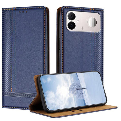Stitching Design Scratch-Resistant Vegan Leather Phone Case, For Redmi K90 Max 5G, For Redmi 15a 5G, For Redmi A7 Pro 4G 171mm, For Redmi Turbo 5 Max 5G, For Redmi Turbo 5 5G / Poco X8 Pro 5G, For Redmi Note 15 Pro+ 5G Global 163.3                     ...