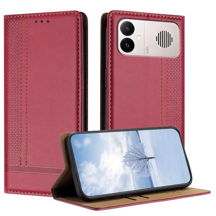 Stitching Design Scratch-Resistant Vegan Leather Phone Case, For Redmi K90 Max 5G, For Redmi 15a 5G, For Redmi A7 Pro 4G 171mm, For Redmi Turbo 5 Max 5G, For Redmi Turbo 5 5G / Poco X8 Pro 5G, For Redmi Note 15 Pro+ 5G Global 163.3                     ...
