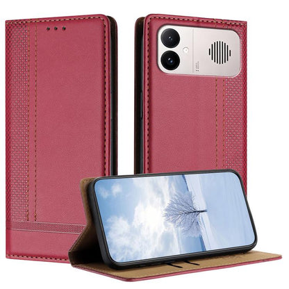 Stitching Design Scratch-Resistant Vegan Leather Phone Case, For Redmi K90 Max 5G, For Redmi 15a 5G, For Redmi A7 Pro 4G 171mm, For Redmi Turbo 5 Max 5G, For Redmi Turbo 5 5G / Poco X8 Pro 5G, For Redmi Note 15 Pro+ 5G Global 163.3                     ...