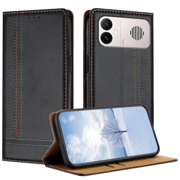 Stitching Design Scratch-Resistant Vegan Leather Phone Case, For Redmi K90 Max 5G, For Redmi 15a 5G, For Redmi A7 Pro 4G 171mm, For Redmi Turbo 5 Max 5G, For Redmi Turbo 5 5G / Poco X8 Pro 5G, For Redmi Note 15 Pro+ 5G Global 163.3                     ...