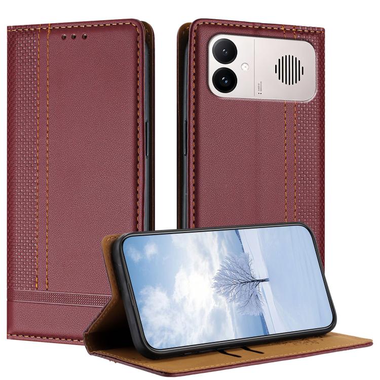 Stitching Design Scratch-Resistant Vegan Leather Phone Case, For Redmi K90 Max 5G, For Redmi 15a 5G, For Redmi A7 Pro 4G 171mm, For Redmi Turbo 5 Max 5G, For Redmi Turbo 5 5G / Poco X8 Pro 5G, For Redmi Note 15 Pro+ 5G Global 163.3                     ...