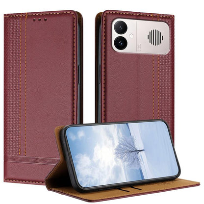 Stitching Design Scratch-Resistant Vegan Leather Phone Case, For Redmi K90 Max 5G, For Redmi 15a 5G, For Redmi A7 Pro 4G 171mm, For Redmi Turbo 5 Max 5G, For Redmi Turbo 5 5G / Poco X8 Pro 5G, For Redmi Note 15 Pro+ 5G Global 163.3                     ...