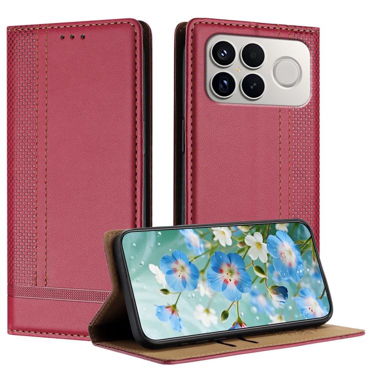 Stitching Design Scratch-Resistant Vegan Leather Phone Case, For Redmi K90 Max 5G, For Redmi 15a 5G, For Redmi A7 Pro 4G 171mm, For Redmi Turbo 5 Max 5G, For Redmi Turbo 5 5G / Poco X8 Pro 5G, For Redmi Note 15 Pro+ 5G Global 163.3                     ...