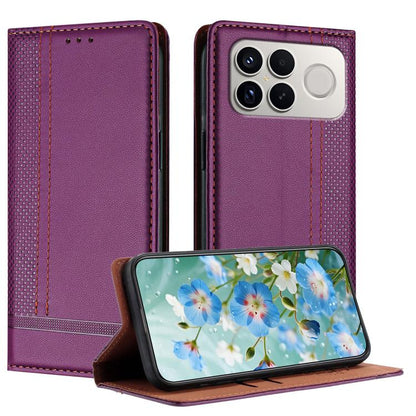 Stitching Design Scratch-Resistant Vegan Leather Phone Case, For Redmi K90 Max 5G, For Redmi 15a 5G, For Redmi A7 Pro 4G 171mm, For Redmi Turbo 5 Max 5G, For Redmi Turbo 5 5G / Poco X8 Pro 5G, For Redmi Note 15 Pro+ 5G Global 163.3                     ...