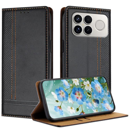 Stitching Design Scratch-Resistant Vegan Leather Phone Case, For Redmi K90 Max 5G, For Redmi 15a 5G, For Redmi A7 Pro 4G 171mm, For Redmi Turbo 5 Max 5G, For Redmi Turbo 5 5G / Poco X8 Pro 5G, For Redmi Note 15 Pro+ 5G Global 163.3                     ...
