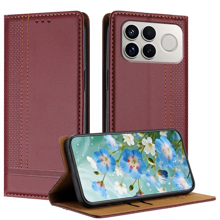 Stitching Design Scratch-Resistant Vegan Leather Phone Case, For Redmi K90 Max 5G, For Redmi 15a 5G, For Redmi A7 Pro 4G 171mm, For Redmi Turbo 5 Max 5G, For Redmi Turbo 5 5G / Poco X8 Pro 5G, For Redmi Note 15 Pro+ 5G Global 163.3                     ...