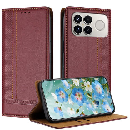 Stitching Design Scratch-Resistant Vegan Leather Phone Case, For Redmi K90 Max 5G, For Redmi 15a 5G, For Redmi A7 Pro 4G 171mm, For Redmi Turbo 5 Max 5G, For Redmi Turbo 5 5G / Poco X8 Pro 5G, For Redmi Note 15 Pro+ 5G Global 163.3                     ...