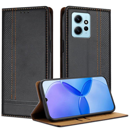 Stitching Design Scratch-Resistant Vegan Leather Phone Case, For Redmi K60 Ultra, For Redmi K70, For Redmi 12 4G, For Redmi Note 12S, For Redmi Note 12 4G Global, For Redmi Note 12 Turbo, For Redmi Note 12 Pro+ Global, For Redmi Note 12 Pro 5G Global  ...