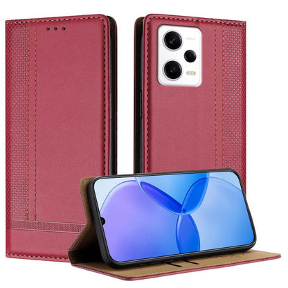 Stitching Design Scratch-Resistant Vegan Leather Phone Case, For Redmi K60 Ultra, For Redmi K70, For Redmi 12 4G, For Redmi Note 12S, For Redmi Note 12 4G Global, For Redmi Note 12 Turbo, For Redmi Note 12 Pro+ Global, For Redmi Note 12 Pro 5G Global  ...