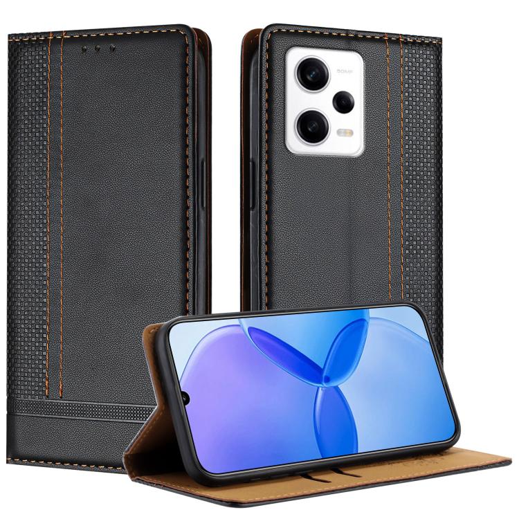 Stitching Design Scratch-Resistant Vegan Leather Phone Case, For Redmi K60 Ultra, For Redmi K70, For Redmi 12 4G, For Redmi Note 12S, For Redmi Note 12 4G Global, For Redmi Note 12 Turbo, For Redmi Note 12 Pro+ Global, For Redmi Note 12 Pro 5G Global  ...