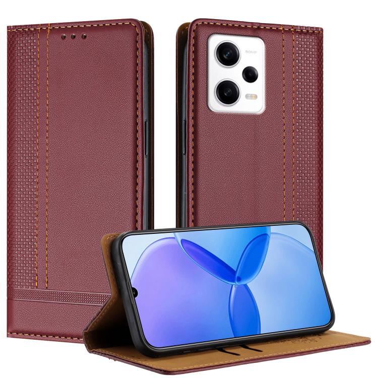 Stitching Design Scratch-Resistant Vegan Leather Phone Case, For Redmi K60 Ultra, For Redmi K70, For Redmi 12 4G, For Redmi Note 12S, For Redmi Note 12 4G Global, For Redmi Note 12 Turbo, For Redmi Note 12 Pro+ Global, For Redmi Note 12 Pro 5G Global  ...