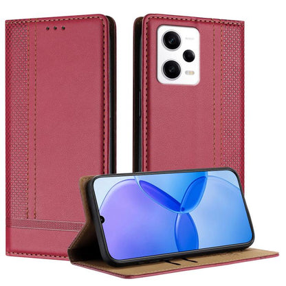 Stitching Design Scratch-Resistant Vegan Leather Phone Case, For Redmi K60 Ultra, For Redmi K70, For Redmi 12 4G, For Redmi Note 12S, For Redmi Note 12 4G Global, For Redmi Note 12 Turbo, For Redmi Note 12 Pro+ Global, For Redmi Note 12 Pro 5G Global  ...