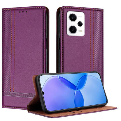 Stitching Design Scratch-Resistant Vegan Leather Phone Case, For Redmi K60 Ultra, For Redmi K70, For Redmi 12 4G, For Redmi Note 12S, For Redmi Note 12 4G Global, For Redmi Note 12 Turbo, For Redmi Note 12 Pro+ Global, For Redmi Note 12 Pro 5G Global  ...