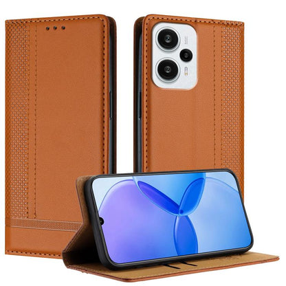 Stitching Design Scratch-Resistant Vegan Leather Phone Case, For Redmi K60 Ultra, For Redmi K70, For Redmi 12 4G, For Redmi Note 12S, For Redmi Note 12 4G Global, For Redmi Note 12 Turbo, For Redmi Note 12 Pro+ Global, For Redmi Note 12 Pro 5G Global  ...