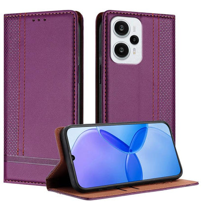 Stitching Design Scratch-Resistant Vegan Leather Phone Case, For Redmi K60 Ultra, For Redmi K70, For Redmi 12 4G, For Redmi Note 12S, For Redmi Note 12 4G Global, For Redmi Note 12 Turbo, For Redmi Note 12 Pro+ Global, For Redmi Note 12 Pro 5G Global  ...