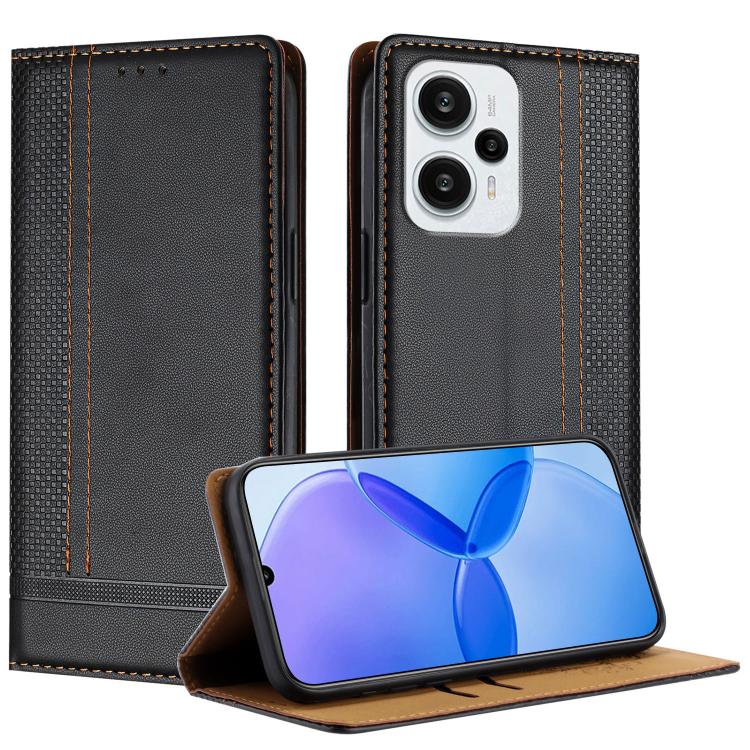 Stitching Design Scratch-Resistant Vegan Leather Phone Case, For Redmi K60 Ultra, For Redmi K70, For Redmi 12 4G, For Redmi Note 12S, For Redmi Note 12 4G Global, For Redmi Note 12 Turbo, For Redmi Note 12 Pro+ Global, For Redmi Note 12 Pro 5G Global  ...