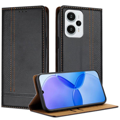 Stitching Design Scratch-Resistant Vegan Leather Phone Case, For Redmi K60 Ultra, For Redmi K70, For Redmi 12 4G, For Redmi Note 12S, For Redmi Note 12 4G Global, For Redmi Note 12 Turbo, For Redmi Note 12 Pro+ Global, For Redmi Note 12 Pro 5G Global  ...