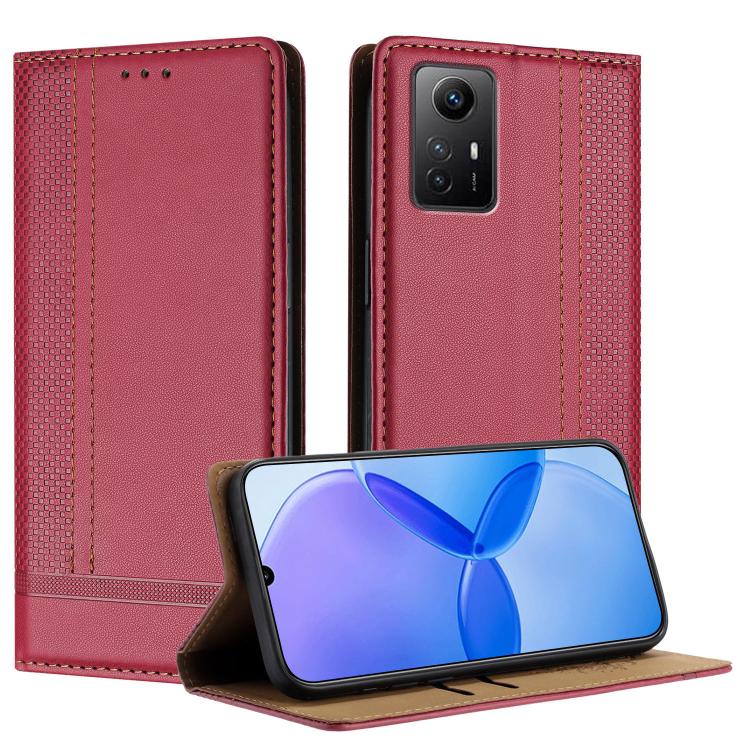 Stitching Design Scratch-Resistant Vegan Leather Phone Case, For Redmi K60 Ultra, For Redmi K70, For Redmi 12 4G, For Redmi Note 12S, For Redmi Note 12 4G Global, For Redmi Note 12 Turbo, For Redmi Note 12 Pro+ Global, For Redmi Note 12 Pro 5G Global  ...