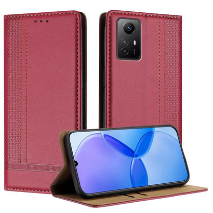 Stitching Design Scratch-Resistant Vegan Leather Phone Case, For Redmi K60 Ultra, For Redmi K70, For Redmi 12 4G, For Redmi Note 12S, For Redmi Note 12 4G Global, For Redmi Note 12 Turbo, For Redmi Note 12 Pro+ Global, For Redmi Note 12 Pro 5G Global  ...