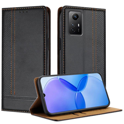 Stitching Design Scratch-Resistant Vegan Leather Phone Case, For Redmi K60 Ultra, For Redmi K70, For Redmi 12 4G, For Redmi Note 12S, For Redmi Note 12 4G Global, For Redmi Note 12 Turbo, For Redmi Note 12 Pro+ Global, For Redmi Note 12 Pro 5G Global  ...