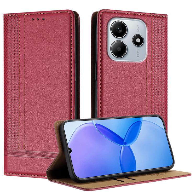 Stitching Design Scratch-Resistant Vegan Leather Phone Case, For Redmi 15 5G Global/15 4G SEA 169.5mm, For Redmi 15 5G / 4G EU 171mm, For Redmi 15C 5G / 4G Global 171, For Redmi A5 4G 173.3mm, For Redmi A5 4G 171.7mm / Poco C71                         ...