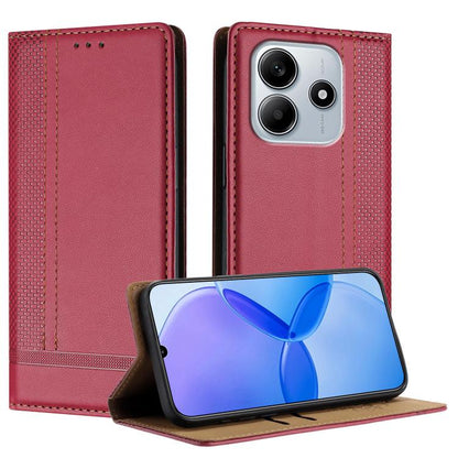 Stitching Design Scratch-Resistant Vegan Leather Phone Case, For Redmi 15 5G Global/15 4G SEA 169.5mm, For Redmi 15 5G / 4G EU 171mm, For Redmi 15C 5G / 4G Global 171, For Redmi A5 4G 173.3mm, For Redmi A5 4G 171.7mm / Poco C71                         ...