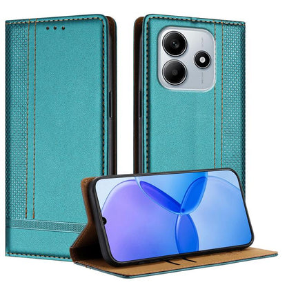 Stitching Design Scratch-Resistant Vegan Leather Phone Case, For Redmi 15 5G Global/15 4G SEA 169.5mm, For Redmi 15 5G / 4G EU 171mm, For Redmi 15C 5G / 4G Global 171, For Redmi A5 4G 173.3mm, For Redmi A5 4G 171.7mm / Poco C71                         ...