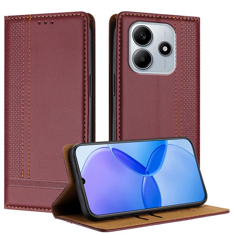 Stitching Design Scratch-Resistant Vegan Leather Phone Case, For Redmi 15 5G Global/15 4G SEA 169.5mm, For Redmi 15 5G / 4G EU 171mm, For Redmi 15C 5G / 4G Global 171, For Redmi A5 4G 173.3mm, For Redmi A5 4G 171.7mm / Poco C71                         ...