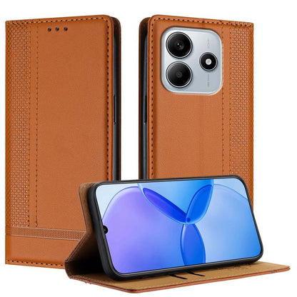 Stitching Design Scratch-Resistant Vegan Leather Phone Case, For Redmi 15 5G Global/15 4G SEA 169.5mm, For Redmi 15 5G / 4G EU 171mm, For Redmi 15C 5G / 4G Global 171, For Redmi A5 4G 173.3mm, For Redmi A5 4G 171.7mm / Poco C71                         ...